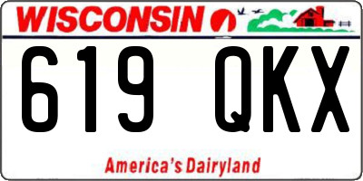 WI license plate 619QKX