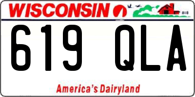 WI license plate 619QLA