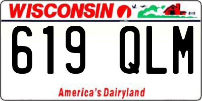 WI license plate 619QLM