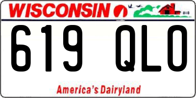 WI license plate 619QLO