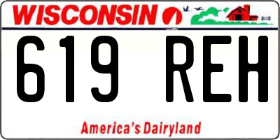 WI license plate 619REH