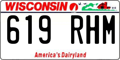 WI license plate 619RHM