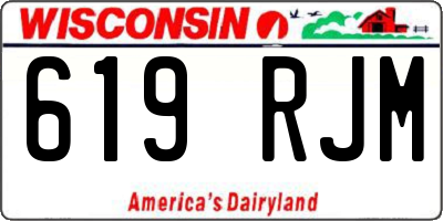 WI license plate 619RJM