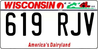 WI license plate 619RJV