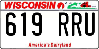 WI license plate 619RRU