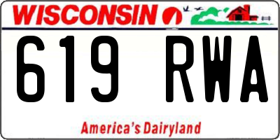 WI license plate 619RWA