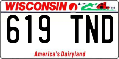 WI license plate 619TND