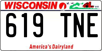 WI license plate 619TNE
