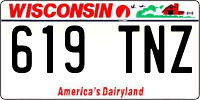 WI license plate 619TNZ