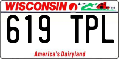 WI license plate 619TPL