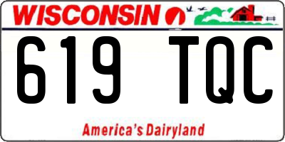 WI license plate 619TQC