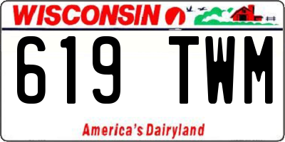 WI license plate 619TWM