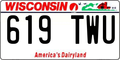 WI license plate 619TWU
