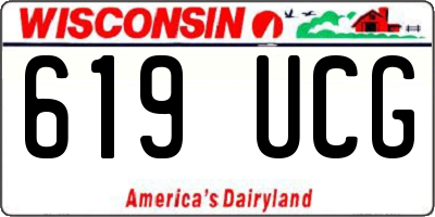 WI license plate 619UCG