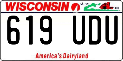 WI license plate 619UDU
