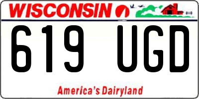 WI license plate 619UGD