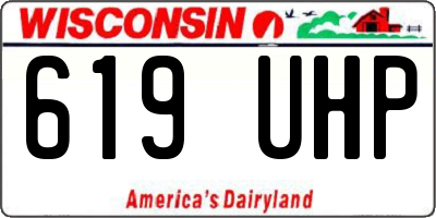 WI license plate 619UHP