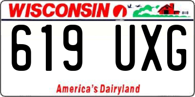 WI license plate 619UXG