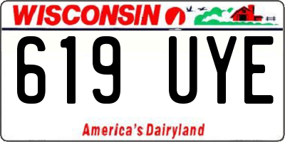 WI license plate 619UYE