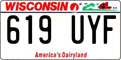 WI license plate 619UYF