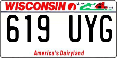 WI license plate 619UYG