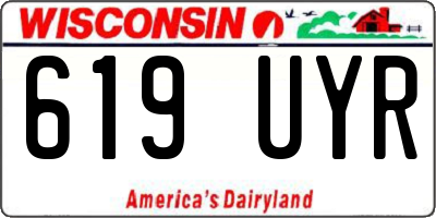 WI license plate 619UYR