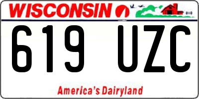 WI license plate 619UZC