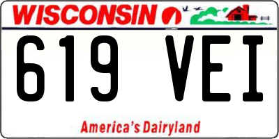 WI license plate 619VEI