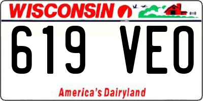 WI license plate 619VEO