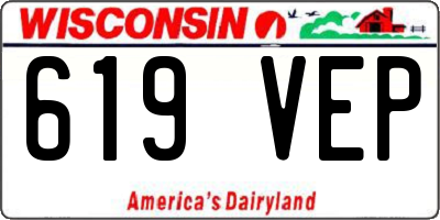 WI license plate 619VEP