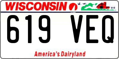 WI license plate 619VEQ