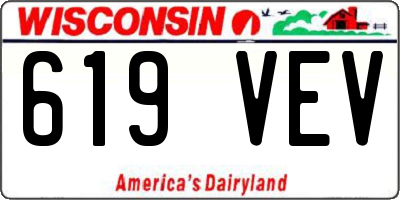 WI license plate 619VEV