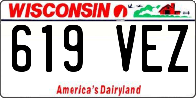 WI license plate 619VEZ
