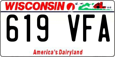 WI license plate 619VFA