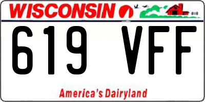 WI license plate 619VFF