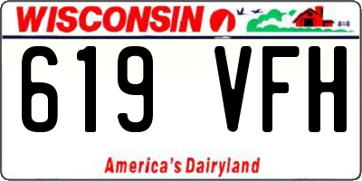 WI license plate 619VFH