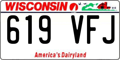WI license plate 619VFJ