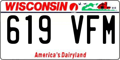 WI license plate 619VFM