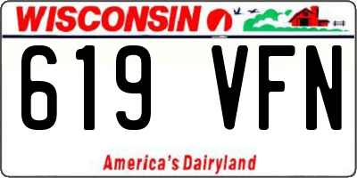 WI license plate 619VFN