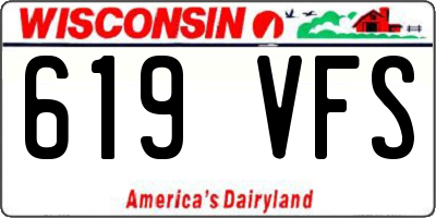WI license plate 619VFS