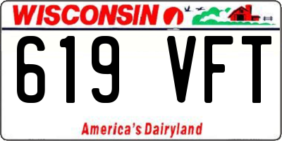 WI license plate 619VFT