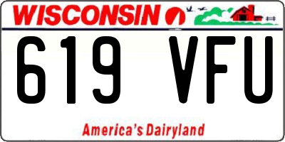 WI license plate 619VFU