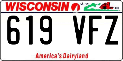WI license plate 619VFZ