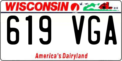 WI license plate 619VGA