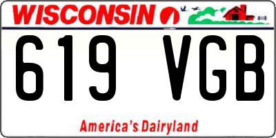 WI license plate 619VGB
