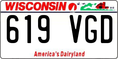 WI license plate 619VGD