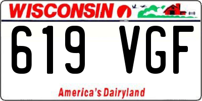 WI license plate 619VGF