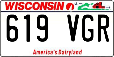 WI license plate 619VGR