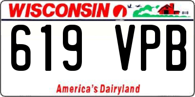 WI license plate 619VPB