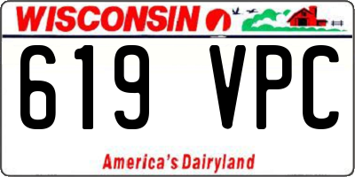 WI license plate 619VPC
